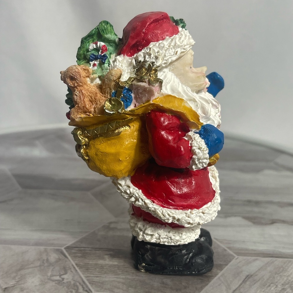 Vintage Festive Santa Claus Figurine Hand Painted Christmas Holiday Decor - Picture 2 of 7